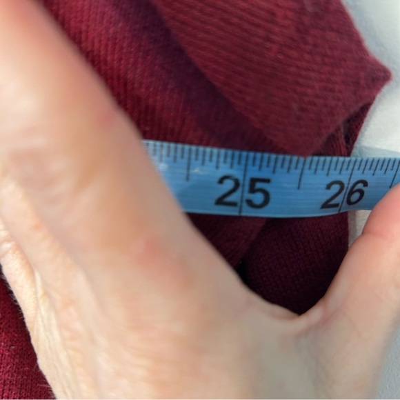 Montechiaro Vintage Mock Neck Wool Sweater Size 52/ Large Made In Italy Red - Picture 10 of 10